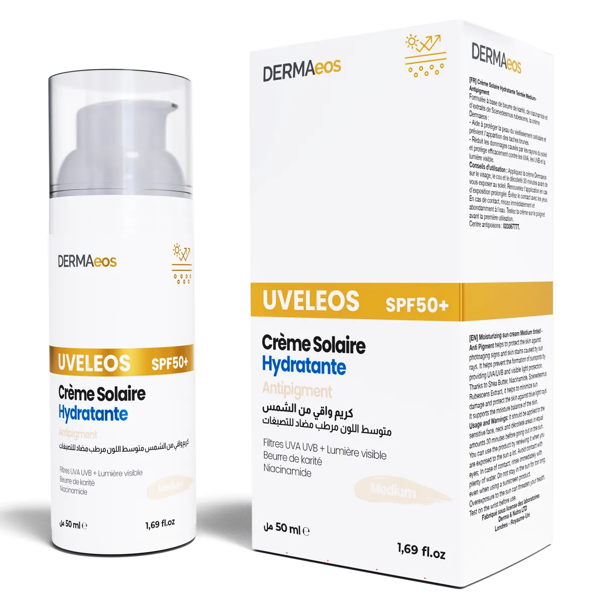Crème Solaire Teintée Medium, Antipigment
