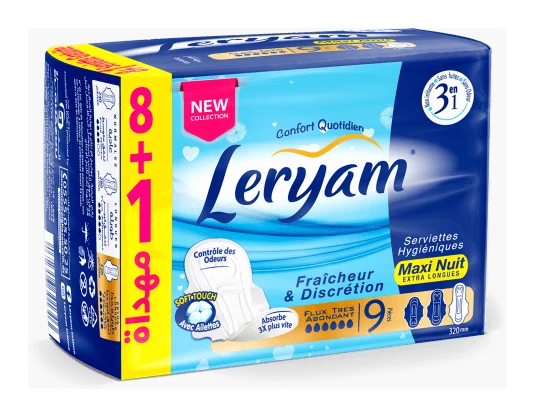 Leryam Pockets Maxi Nuit Sanitary Napkins