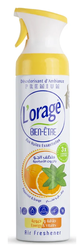 L'Orage Bien-Être Air Freshener, Energy & Vitality (Peppermint & Orange)