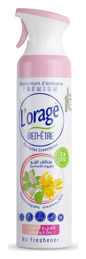 L'Orage Bien-Être Air Freshener, Relaxing & Zen (Patchouli & Ylang Ylang)