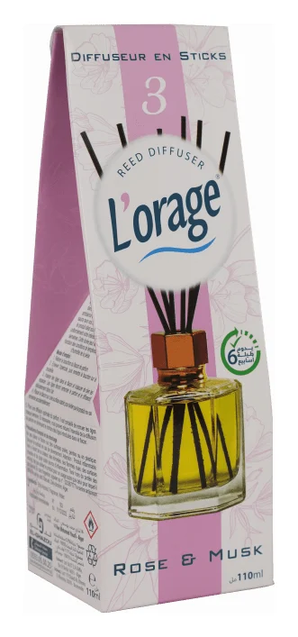 L'Orage Reed Diffuser, Rose & Musk